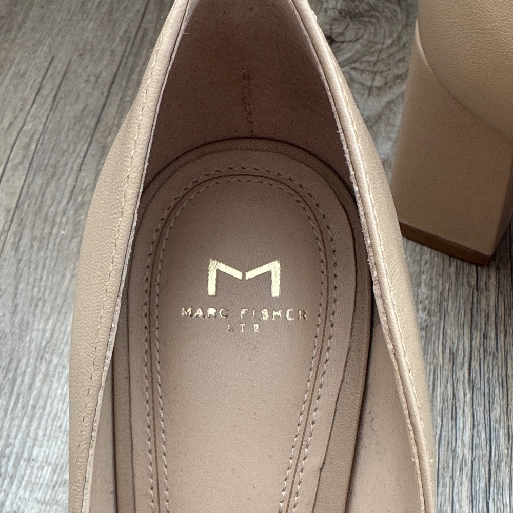 Like New | Marc Fisher LTD Zala Block Heel Pump (Nude) - Picture 2 of 6